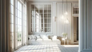 Weiße Holzfenster für skandinavisches Flair