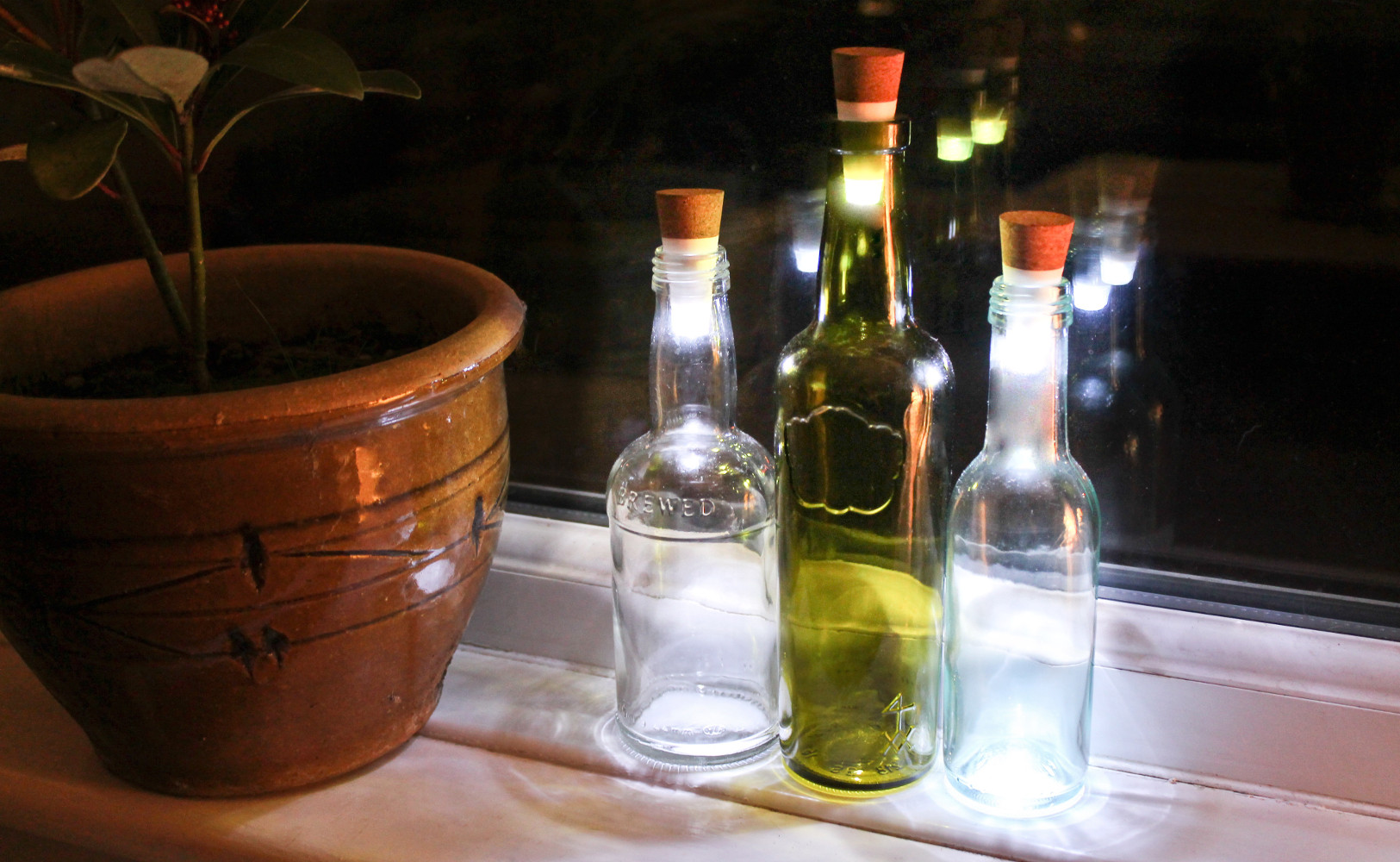 bottlelight Fensterbank