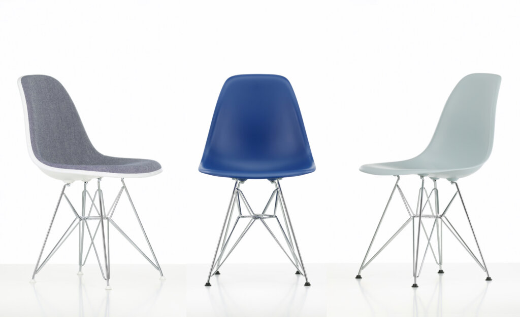 Vitra Stuhl Eames Plastic Chair Gruppe 3 Blua Grau