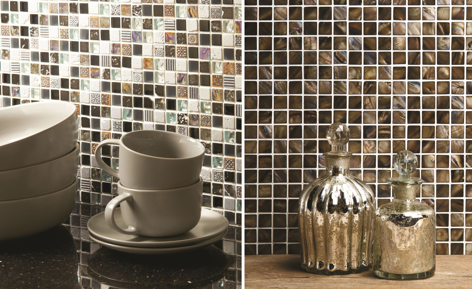 Mosaik in der Küche Collage